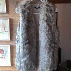 Faux fur vest